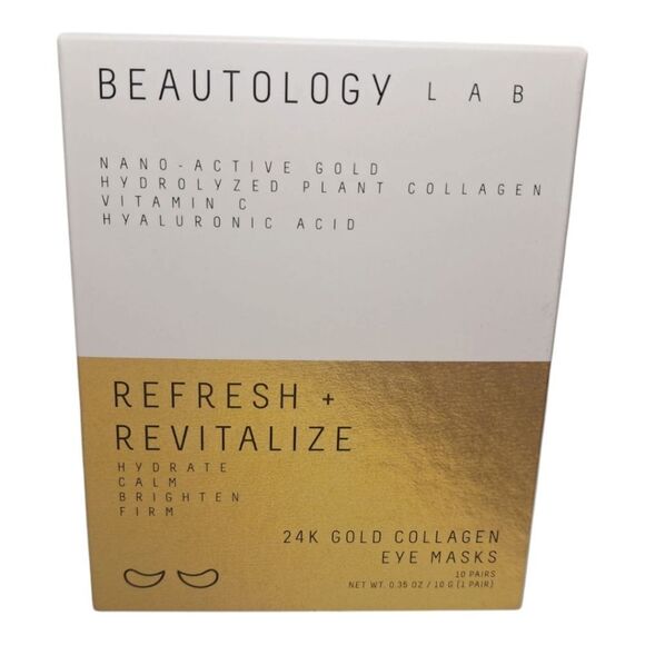 Beautology Lab 24K Gold Collagen Eye Masks Box Of 10 Sets NEW/SEALED - Picture 5 of 8